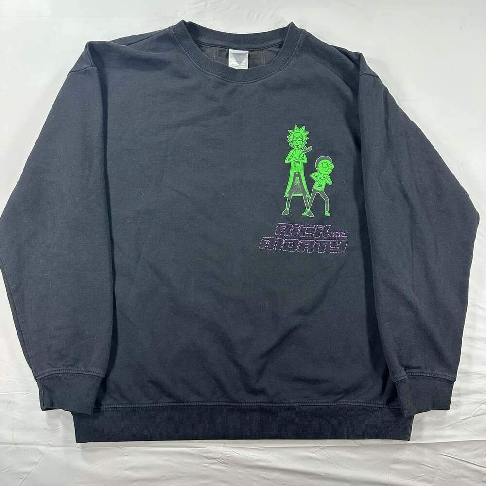 Rick and Morty Black Sweatshirt Graphic Pullover
